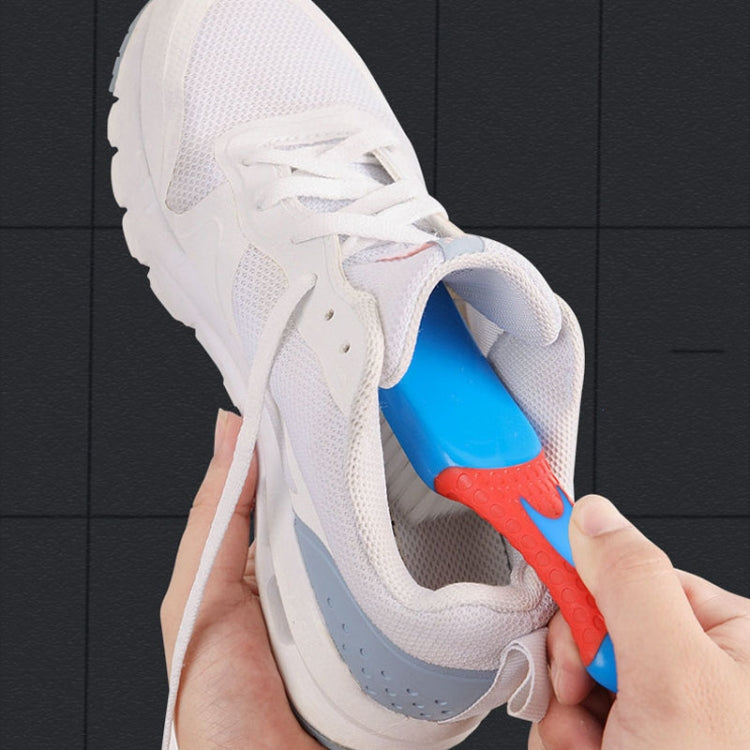 Multi-Function Not Hurt Shoes Nano Brush with curved handle and soft bristles for gentle cleaning of shoes and clothing.