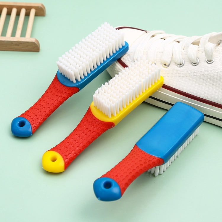 Multi-Function Not Hurt Shoes Nano Brush with curved handle and soft bristles for gentle cleaning of shoes and clothing.