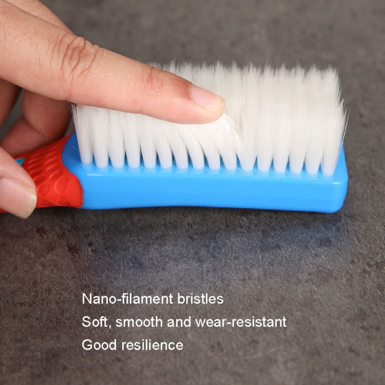 Multi-Function Not Hurt Shoes Nano Brush with curved handle and soft bristles for gentle cleaning of shoes and clothing.