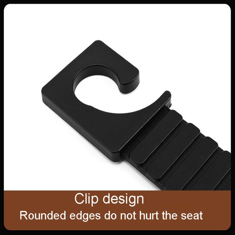 Multifunctional car dustbin hanging on a car seat, made of ABS and leather, designed for storage and waste disposal.