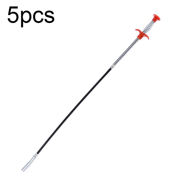 Multifunctional four-claw grapple bendable hose sewer dredge made of stainless steel and plastic, designed for effective cleaning.