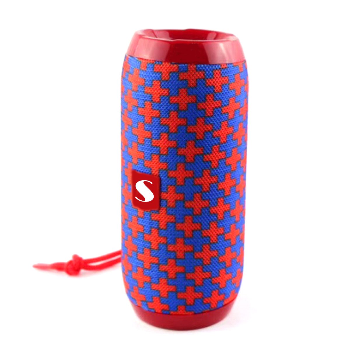 Music Manager Bluetooth Speaker and Subwoofer in various stylish prints, showcasing its portable design and built-in subwoofer.