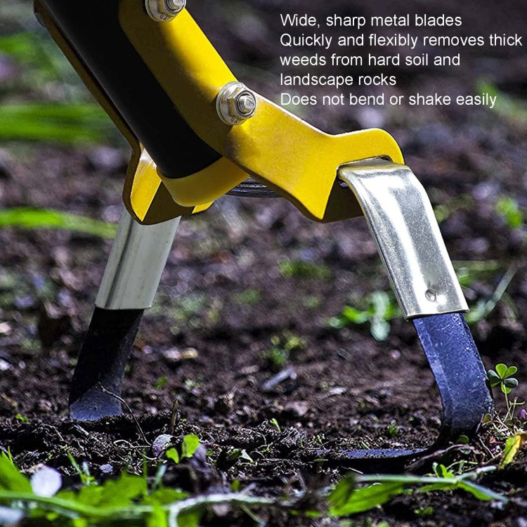 MYL-10 Stirrup Ring Weeding Hoe with a stainless steel blade and triangular head, ideal for weeding and soil loosening.
