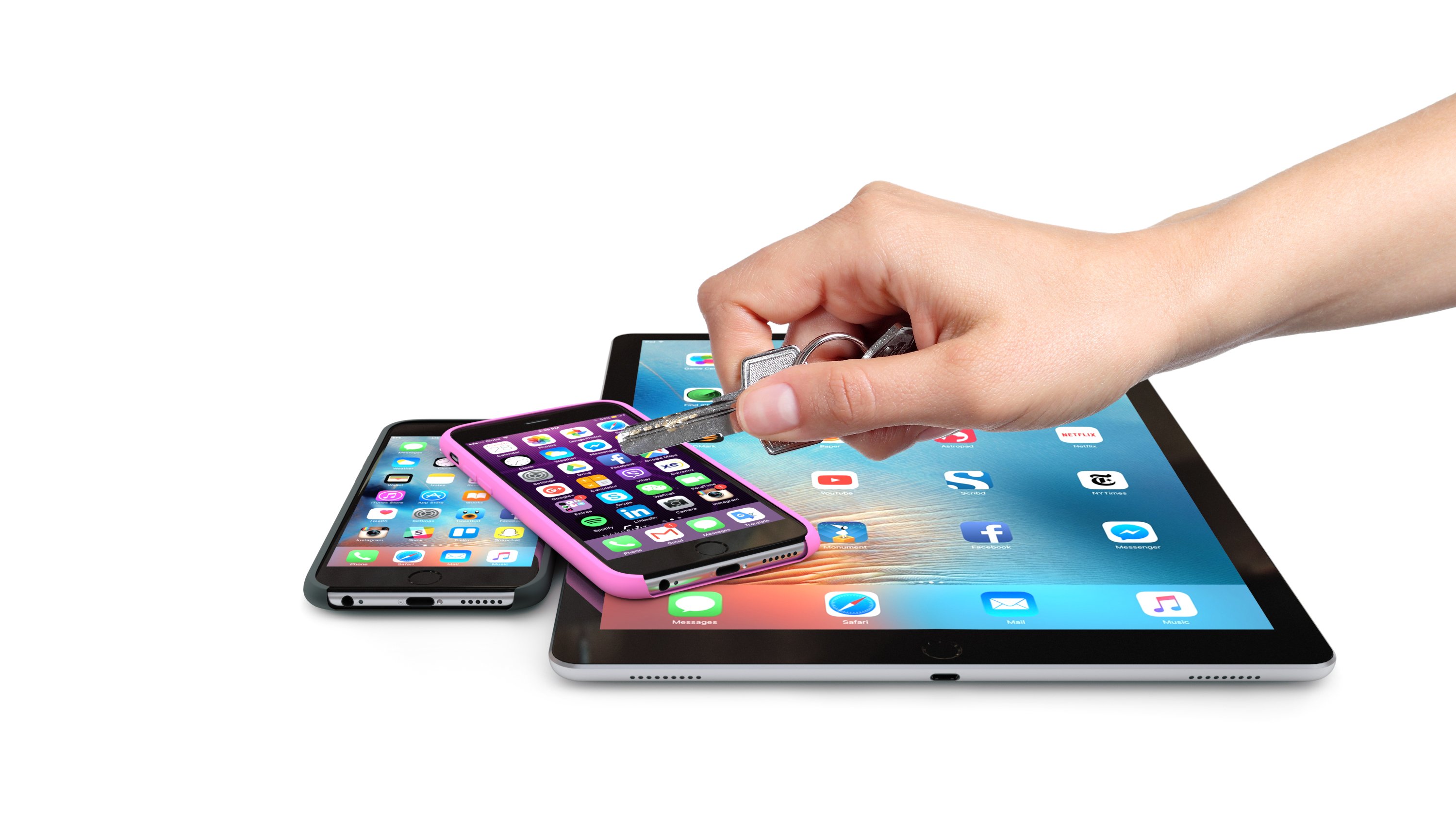 NanoFixIt ONE for Tablets, a nano liquid screen protector, showcasing its application on a tablet screen.