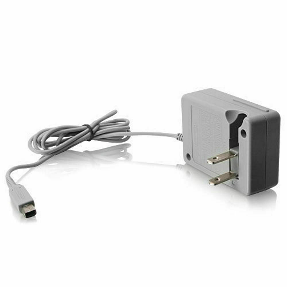 New AC Adapter Home Wall Charger Cable for Nintendo DSi, 2DS, and 3DS, featuring foldaway prongs and intelligent charging technology.