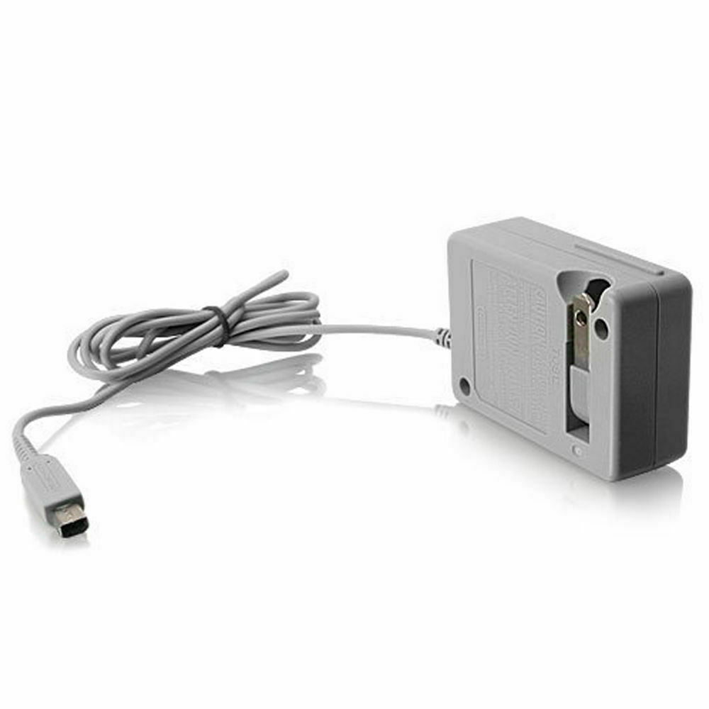 New AC Adapter Home Wall Charger Cable for Nintendo DSi, 2DS, and 3DS, featuring foldaway prongs and intelligent charging technology.
