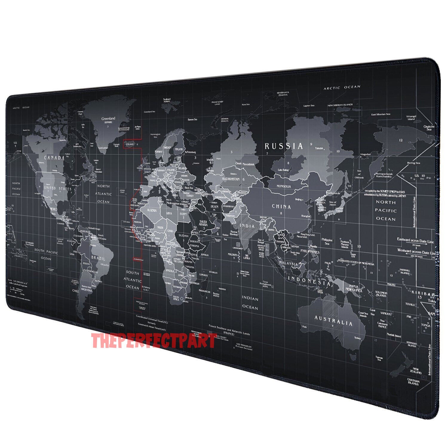 New Extended Gaming Mouse Pad measuring 800MM x 300MM with a non-slip rubber base and fine edge knitting, perfect for gaming and office use.