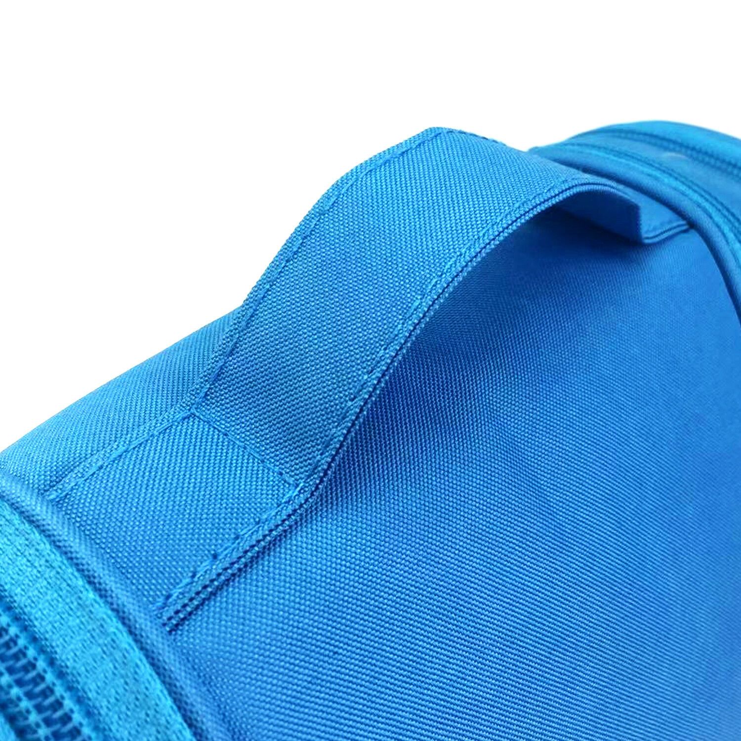 New Travel Cosmetic Makeup Bag in blue, featuring multiple compartments and a folding design for easy storage.