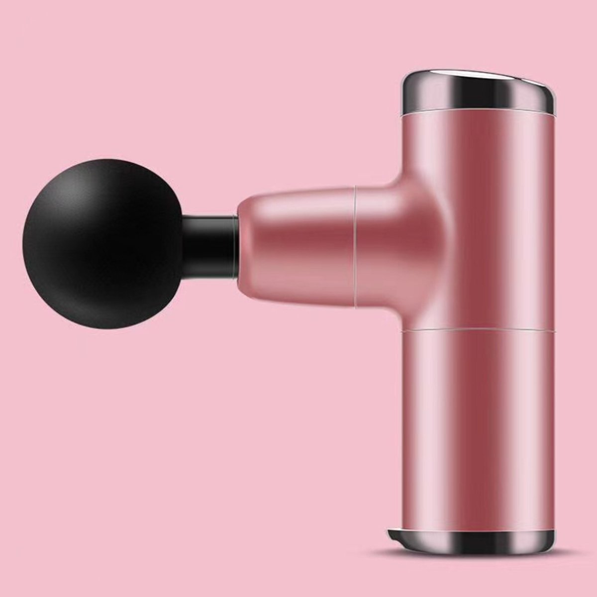 No More Sore Mini Massager and Muscle Toner in various colors, showcasing its compact design and interchangeable heads.