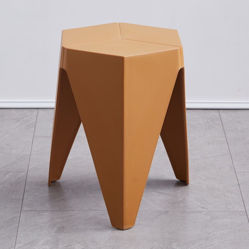 Nordic Plastic Stool in various colors, showcasing its modern design and non-slip surface, ideal for contemporary spaces.