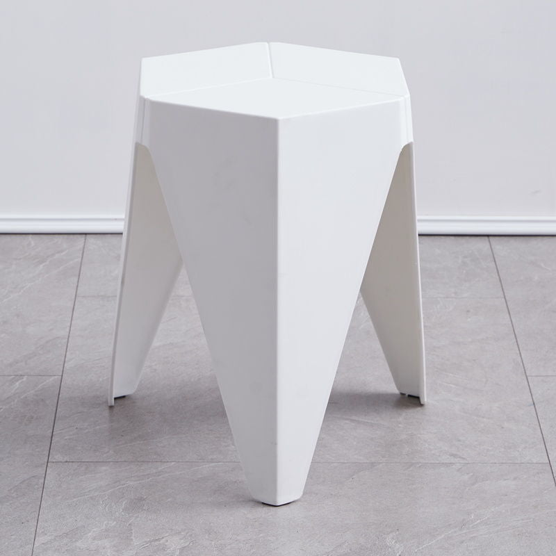 Nordic Plastic Stool in various colors, showcasing its modern design and non-slip surface, ideal for contemporary spaces.