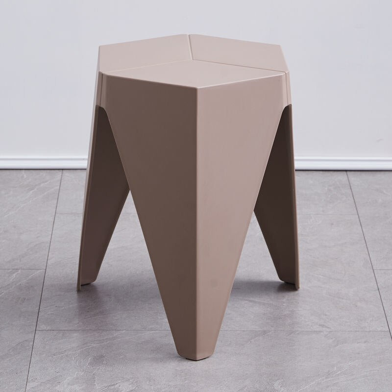 Nordic Plastic Stool in various colors, showcasing its modern design and non-slip surface, ideal for contemporary spaces.