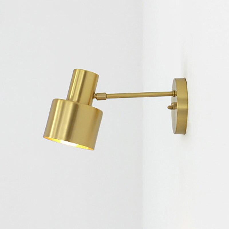 Northern Europe modern Simplicity LED wall lamp in bronze finish, designed for bedroom and bathroom use, showcasing a sleek and contemporary style.