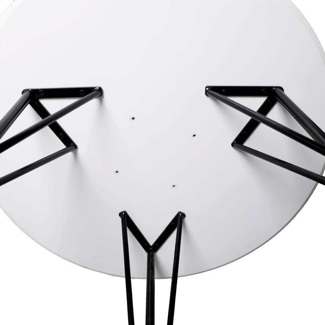 Office Meeting Table Chair Set featuring four PU leather seats and a round table, designed for comfort and style in professional environments.