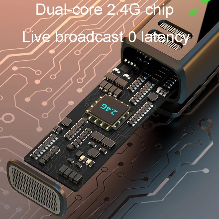 One To Two Outdoor Recording Lavalier Microphone with charging compartment, showcasing its sleek design and wireless capabilities.