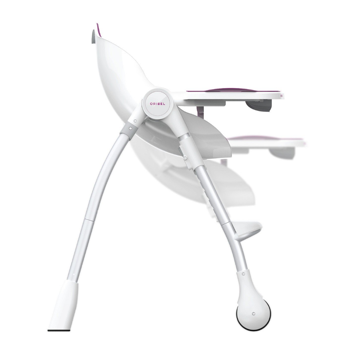 Oribel Cocoon Baby High Chair in pistachio color, showcasing its ergonomic design and adjustable features for infants and toddlers.