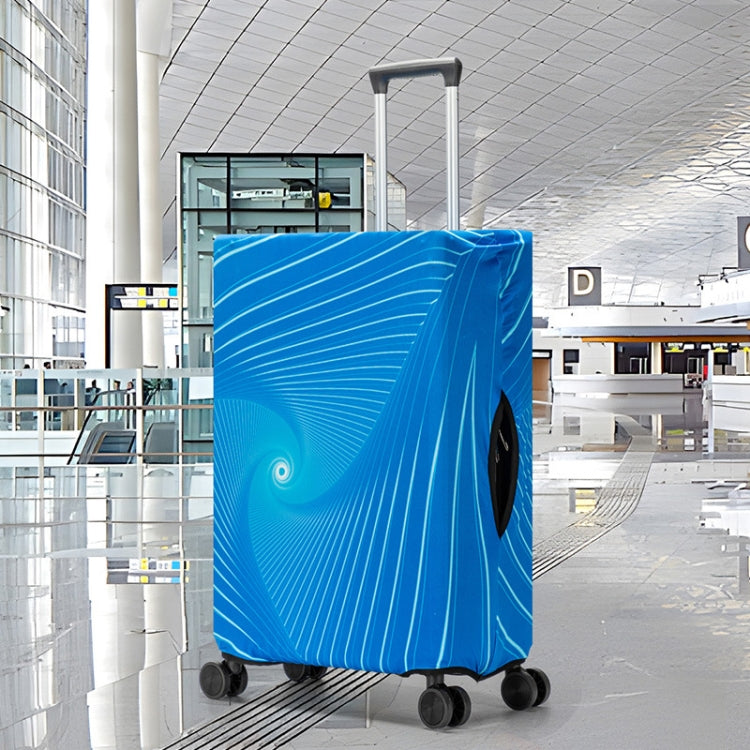 Outdoor Travel Thick Luggage Protective Cover in various sizes, showcasing its durable polyester material and elastic design.