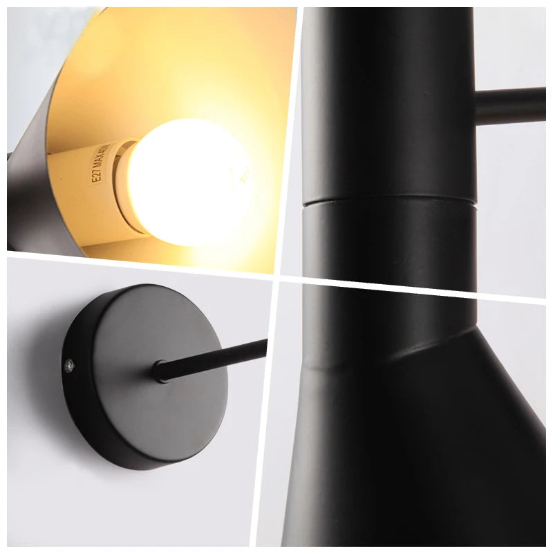 A modern Nordic outdoor wall lamp designed for stylish illumination in living rooms and bathrooms, showcasing sleek lines and LED technology.