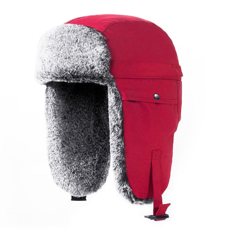 Outdoor Windproof Hat in thickened cotton, designed for winter with ear protection and waterproof fabric.