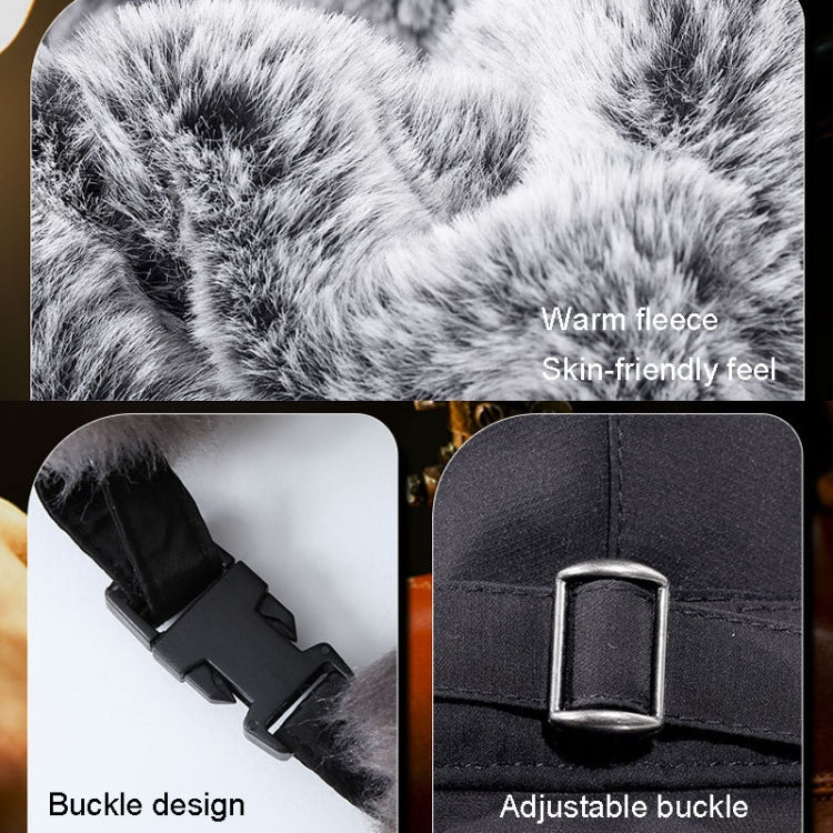 Outdoor Windproof Hat in winter setting, showcasing waterproof fabric and thickened cotton for warmth.