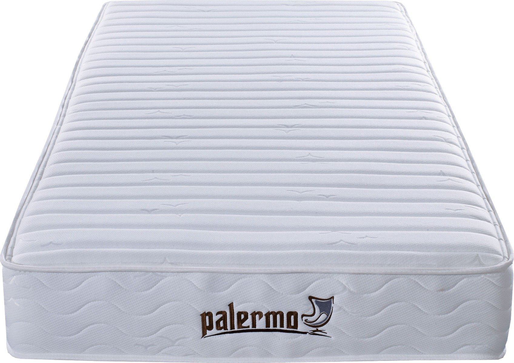 Palermo Contour 20cm Encased Coil King Single Mattress with soft quilted cover and CertiPUR-US certified foam, showcasing its comfort and quality.