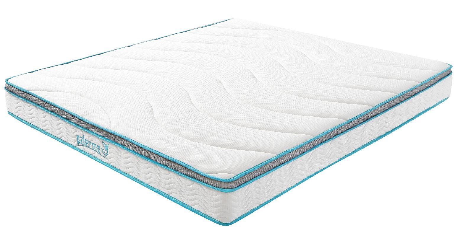 Palermo King 20cm Memory Foam and Innerspring Hybrid Mattress showcasing its plush quilted top and sturdy steel spring support.