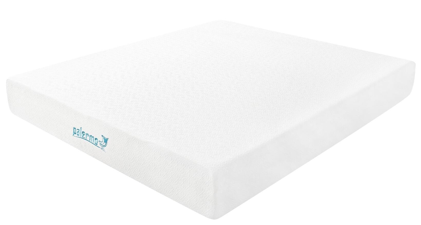 Palermo King 25cm Gel Memory Foam Mattress showcasing dual-layer design with gel-infused memory foam and high-density support foam.