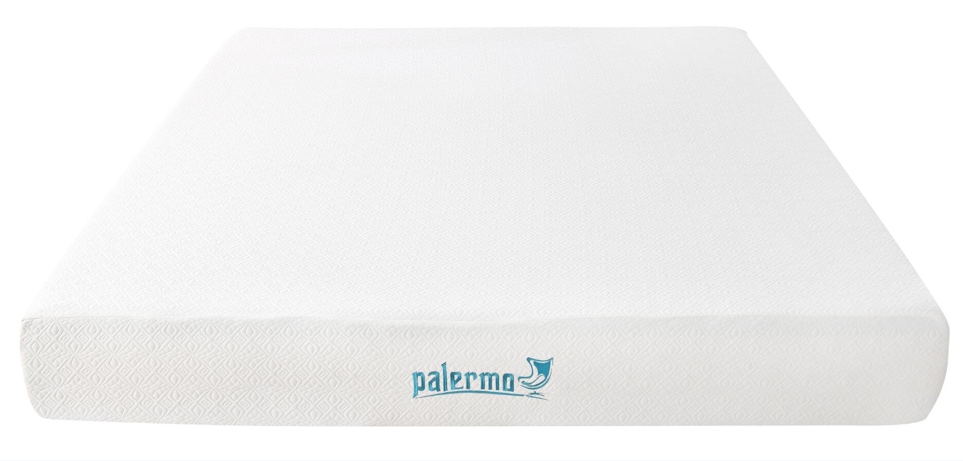 Palermo King 25cm Gel Memory Foam Mattress showcasing dual-layer design with gel-infused memory foam and high-density support foam.