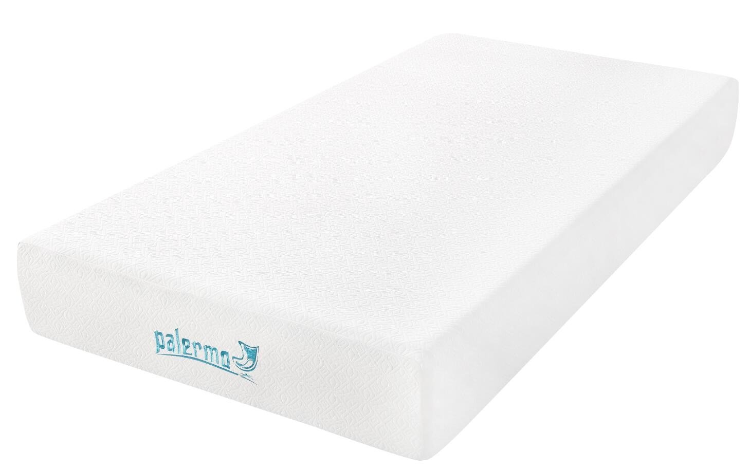 Palermo King Single 25cm Gel Memory Foam Mattress showcasing dual-layer design with gel-infused memory foam and high-density support foam.