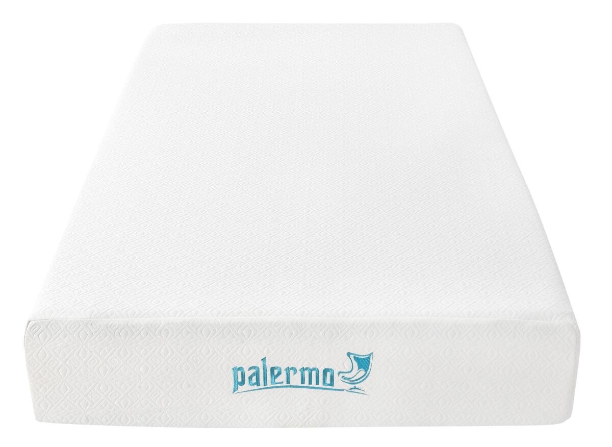 Palermo King Single 25cm Gel Memory Foam Mattress showcasing dual-layer design with gel-infused memory foam and high-density support foam.