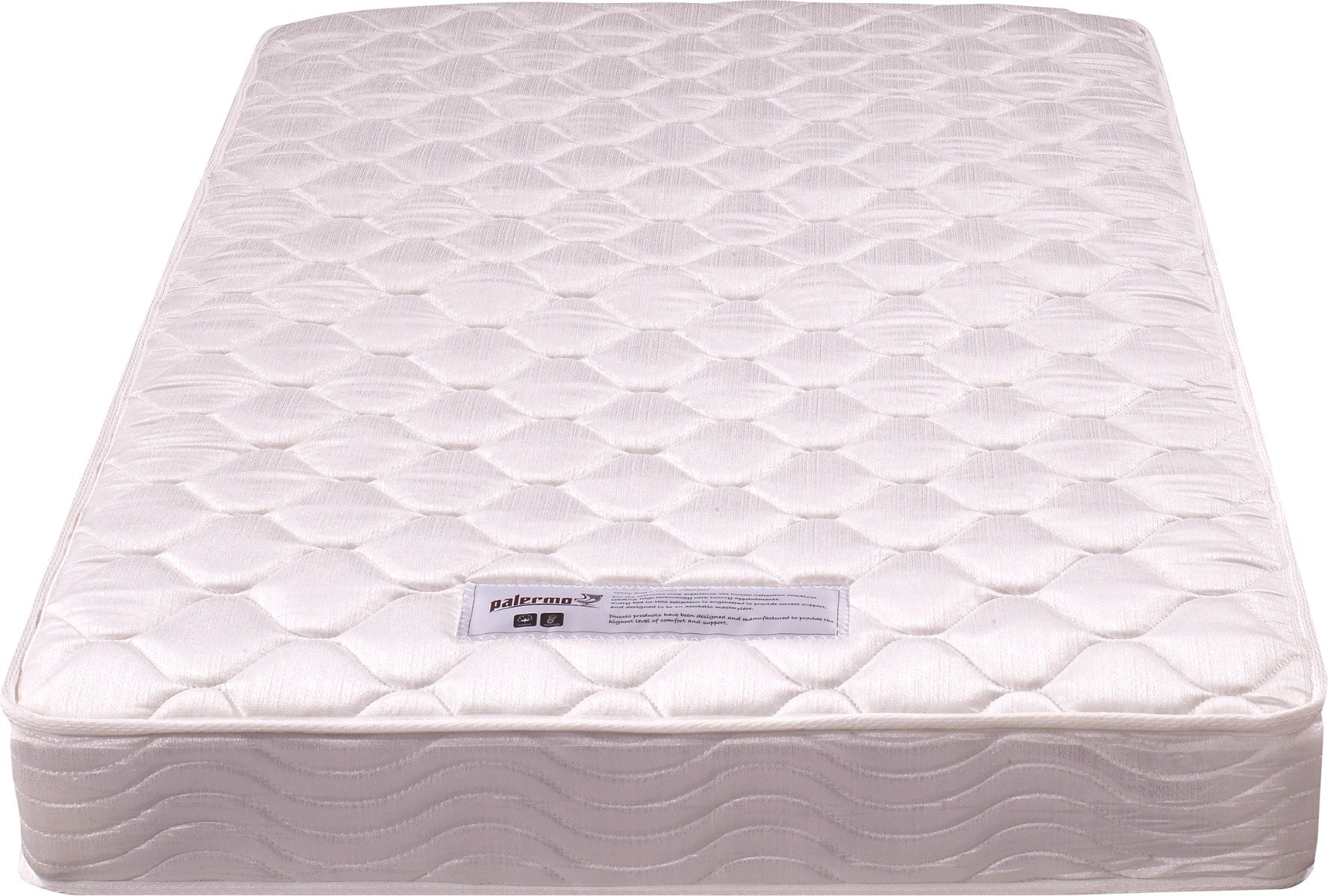 PALERMO King Single Bed Mattress featuring soft quilting and a solid spring core for optimal comfort and support.