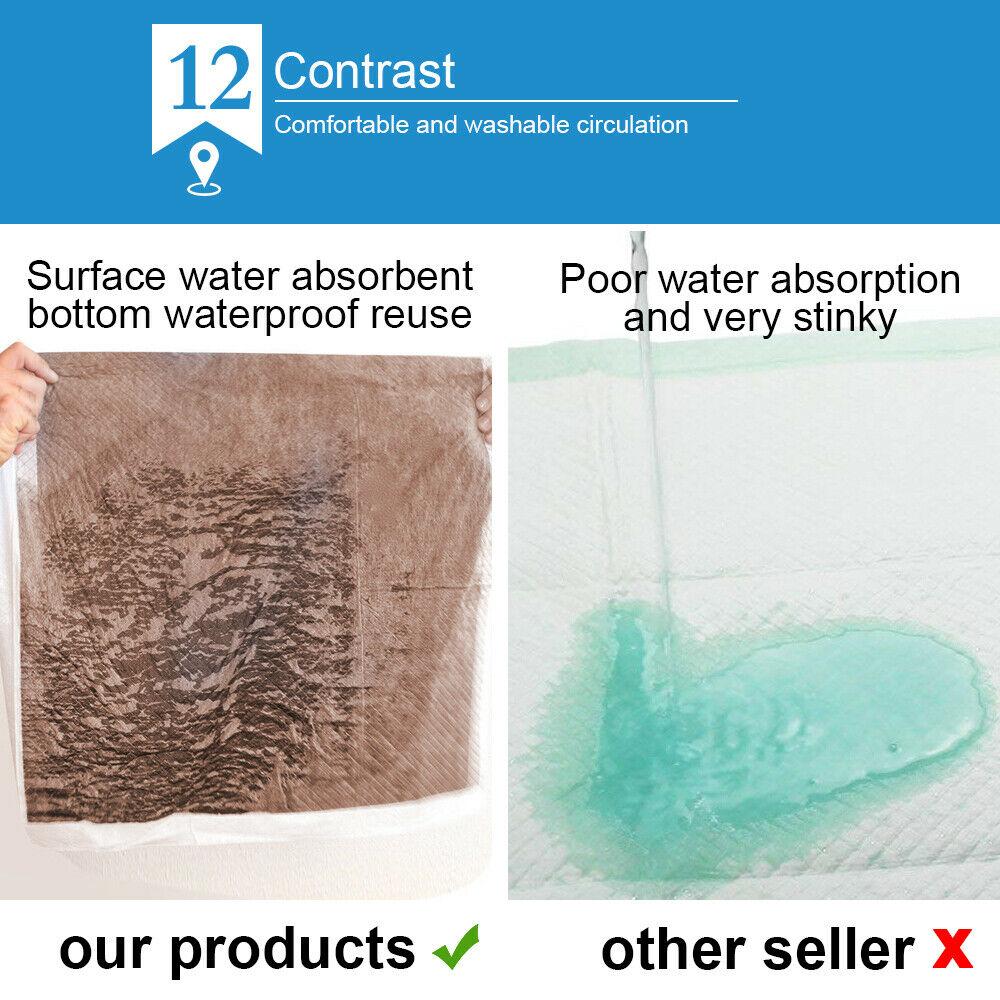 Two PaWz reusable waterproof pet puppy toilet training pads, 120x180 cm, showcasing soft and durable material with a waterproof backing.