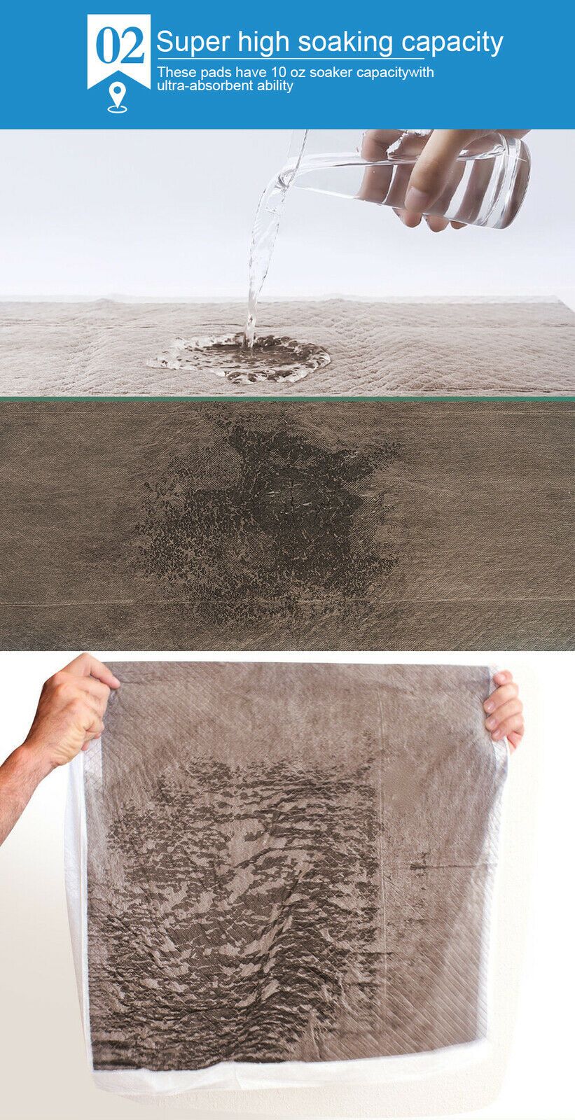 Two PaWz reusable waterproof pet puppy toilet training pads, 120x180 cm, showcasing soft and durable material with a waterproof backing.