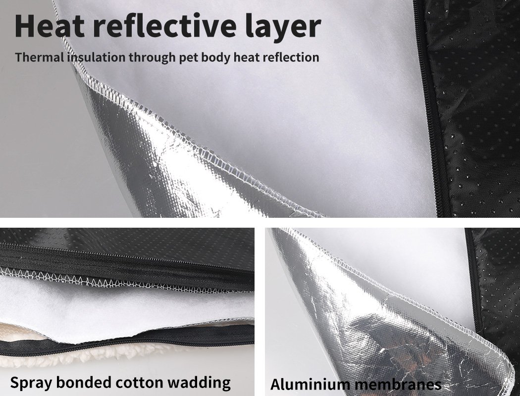 PaWz Heated Pet Bed featuring a soft cashmere wool surface and anti-slip bottom, designed for pet comfort and safety during winter.