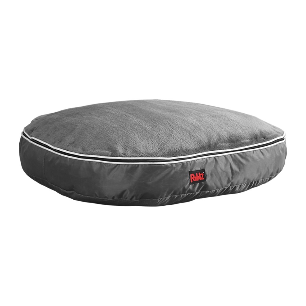 PaWz Heavy Duty Pet Bed Mattress in grey, featuring plush top and durable poly-canvas exterior, perfect for dogs and cats.