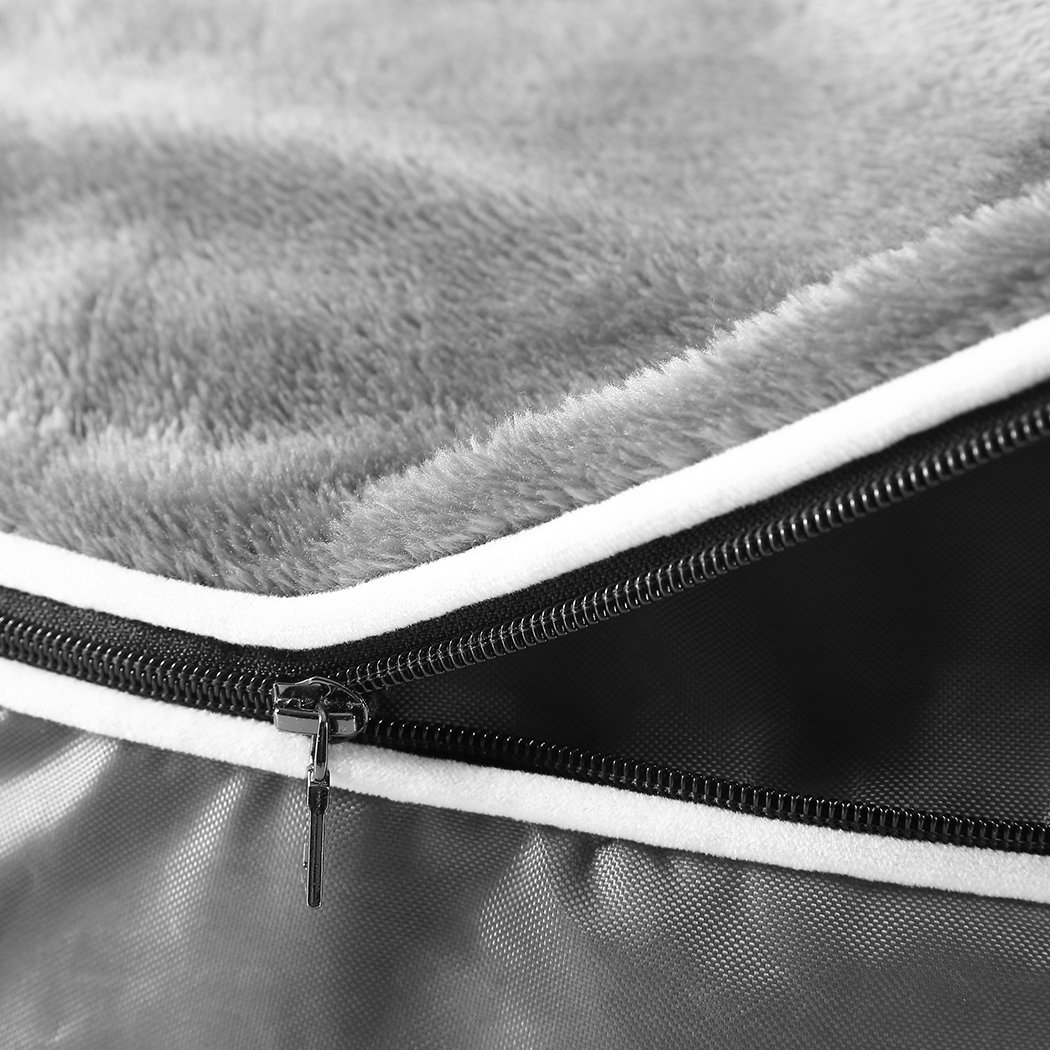 PaWz Heavy Duty Pet Bed Mattress in grey, featuring plush top and durable poly-canvas exterior, perfect for dogs and cats.