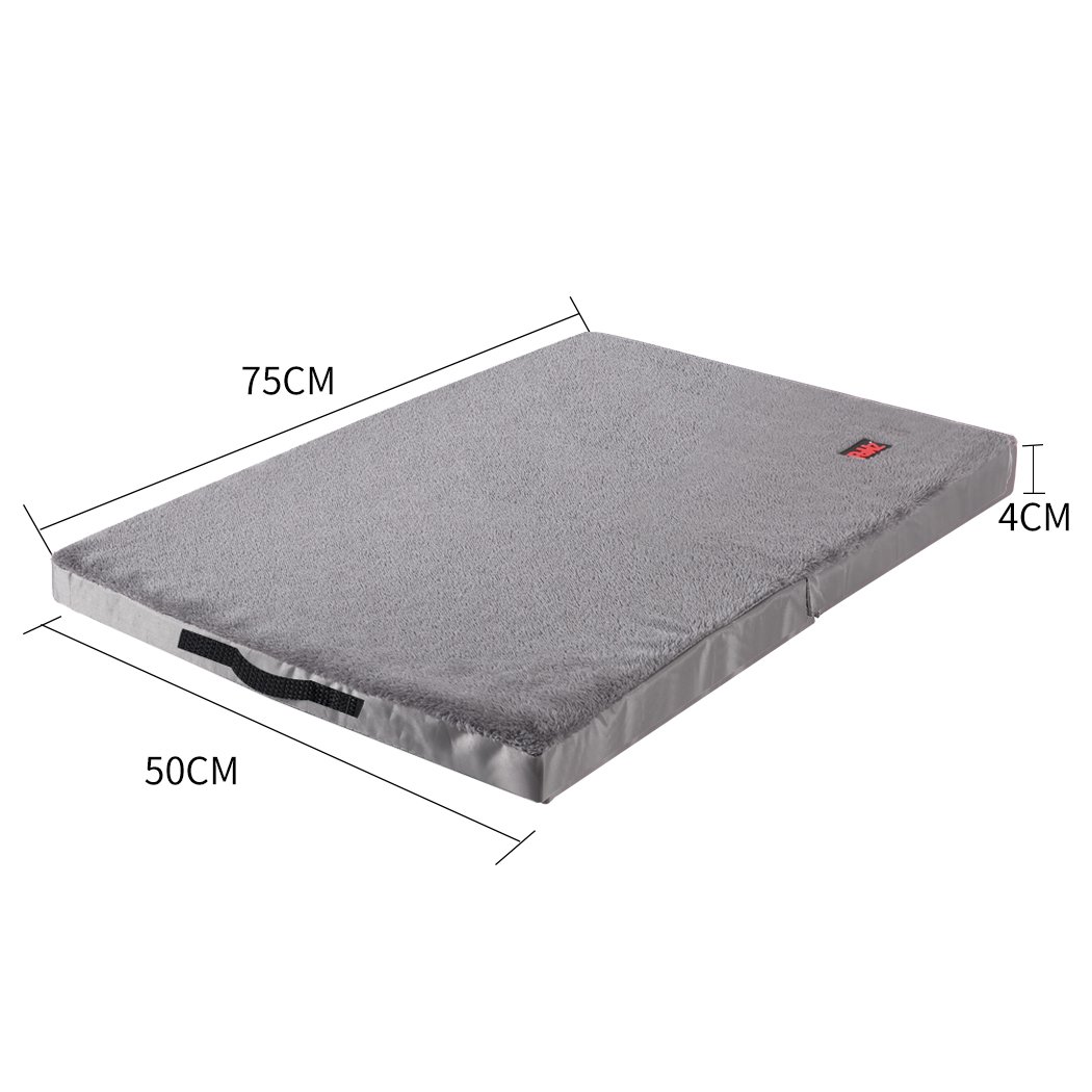 PaWz Foldable Pet Bed in grey, featuring a soft plush surface and portable design, ideal for dogs and cats.