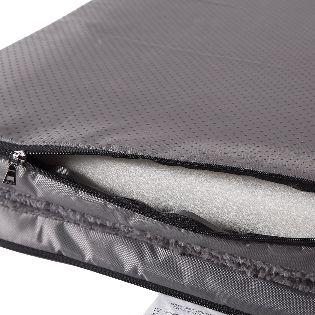 PaWz Foldable Pet Bed in grey, featuring a soft plush surface and non-slip bottom, ideal for dogs and cats.