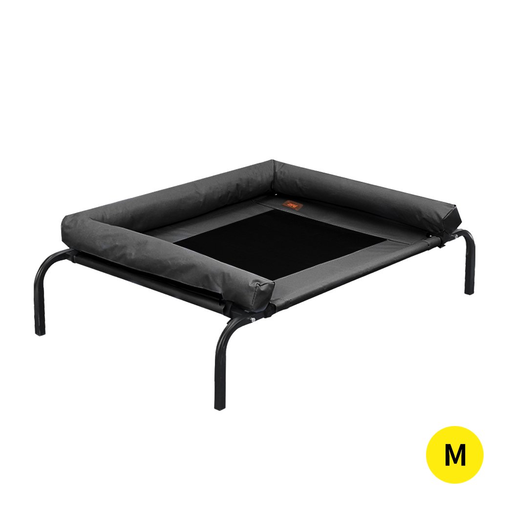 PaWz Pet Bed featuring a heavy-duty steel frame and removable bolster, designed for comfort and durability for dogs and puppies.