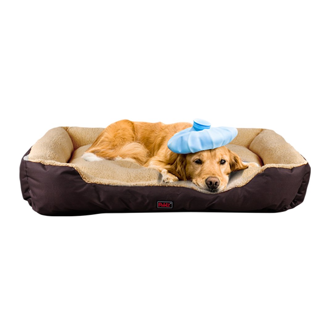 PaWz Pet Bed Mattress for dogs and cats, featuring a soft fleece top and durable poly-canvas bottom, ideal for winter warmth.