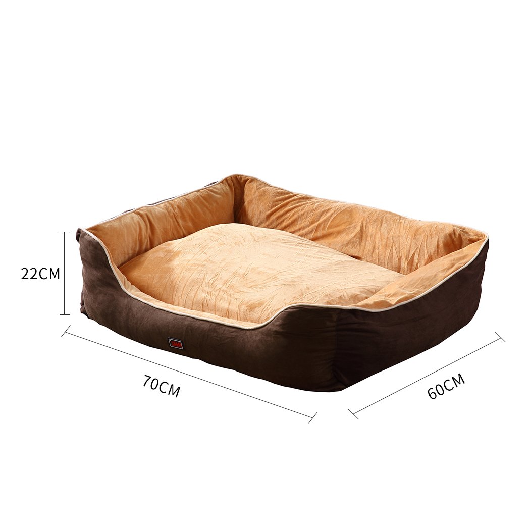 PaWz Pet Bed Mattress in brown color, featuring a soft and durable design suitable for dogs and cats, with a cuddler style for added comfort.