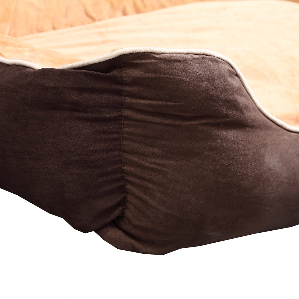 PaWz Pet Bed Mattress in brown color, featuring a soft and durable design suitable for dogs and cats, with a cuddler style for added comfort.