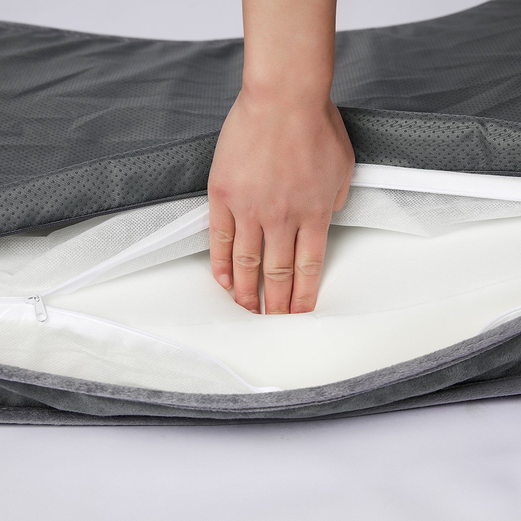 PaWz Orthopedic Dog Bed featuring a soft micro-velvet fabric, supportive bolster, and anti-slip bottom, designed for ultimate pet comfort.