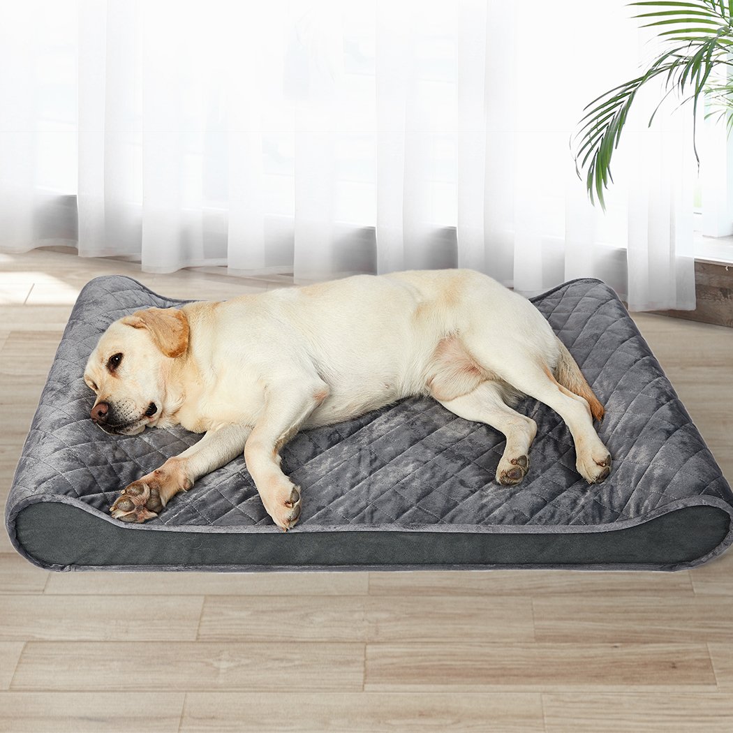 PaWz Orthopedic Dog Bed featuring a soft micro-velvet fabric, supportive bolster, and anti-slip bottom, designed for ultimate pet comfort.