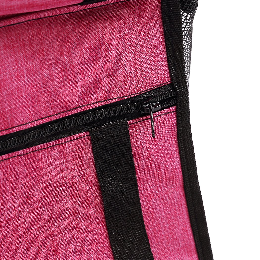 PaWz Pet Car Booster Seat in red, designed for safe travel with pets, featuring durable fabric and breathable mesh.