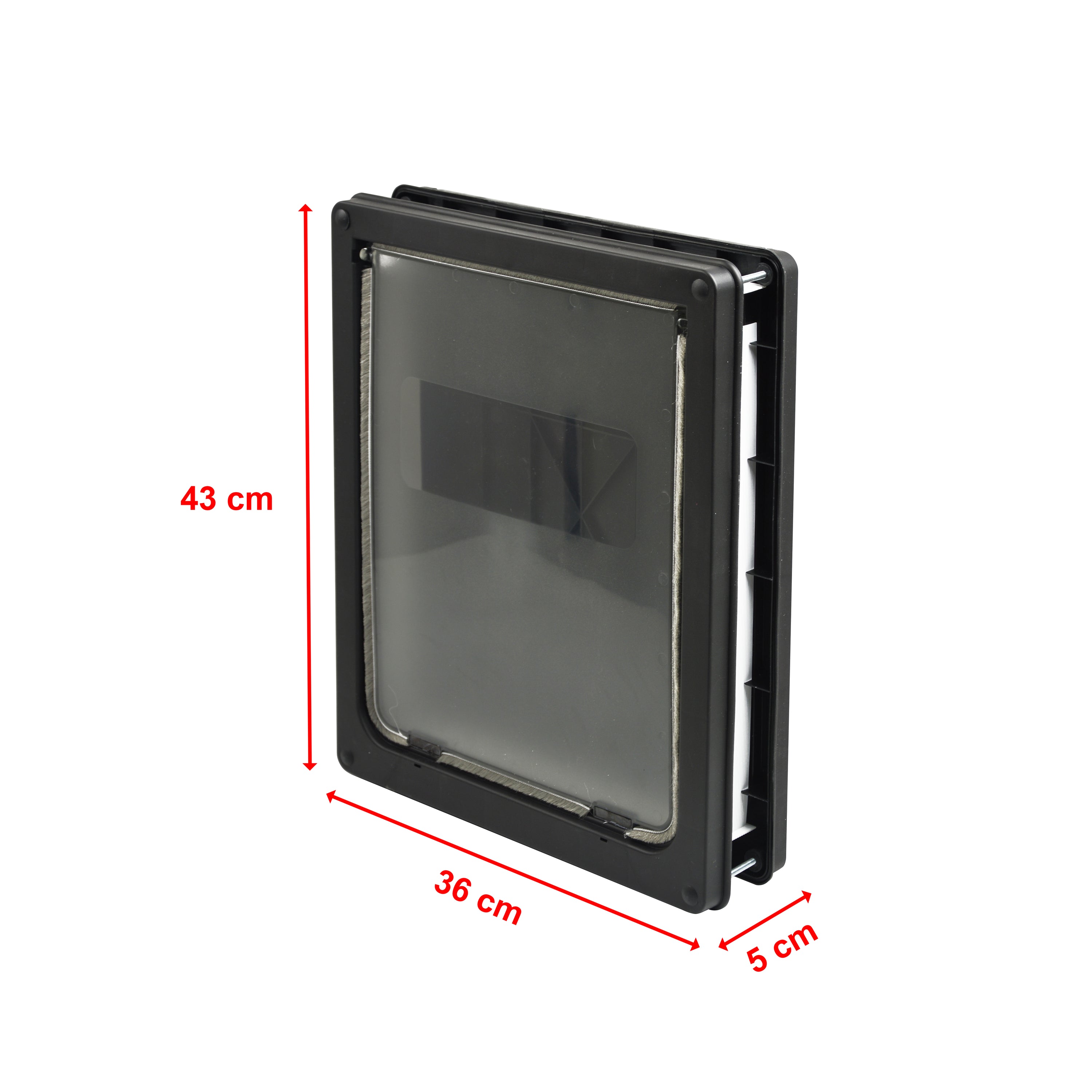 Pet Cat Dog Safe Security Flap Locking Door in black, featuring a two-way locking system and magnetic closure for easy pet access.