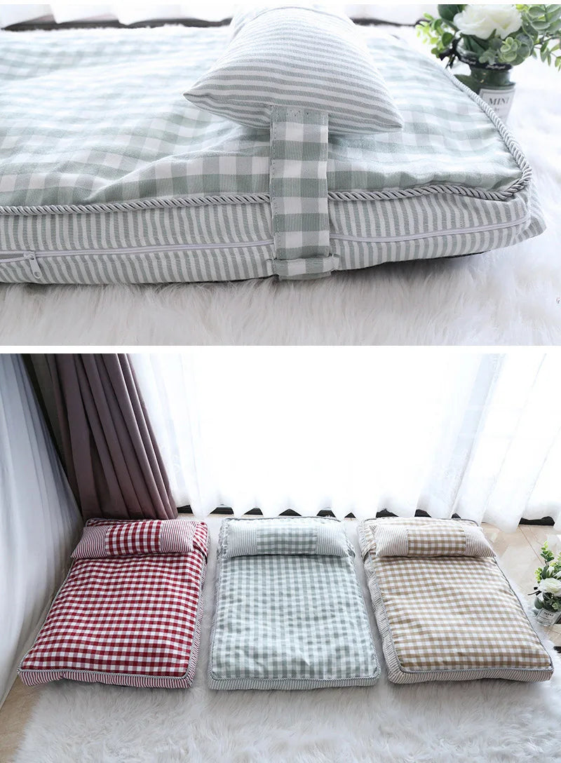 Cozy Pet Dog Bed Soft Lounger designed for dogs and cats, featuring plush PP cotton material and a stylish design.