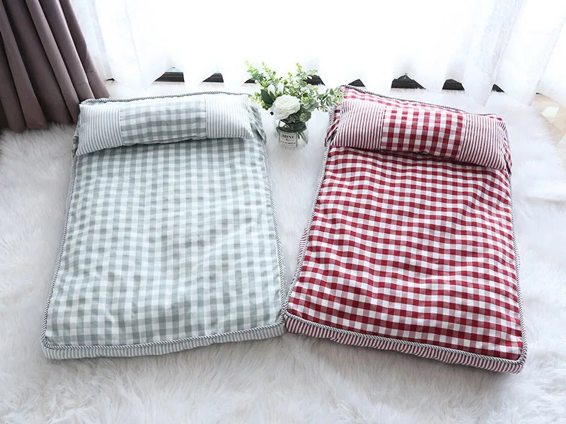 Cozy Pet Dog Bed Soft Lounger designed for dogs and cats, featuring plush PP cotton material and a stylish design.