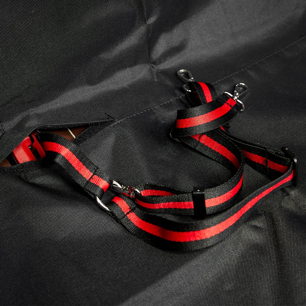 Premium waterproof pet seat cover designed for dogs and cats, featuring a non-slip bottom and a mesh screen for visibility.