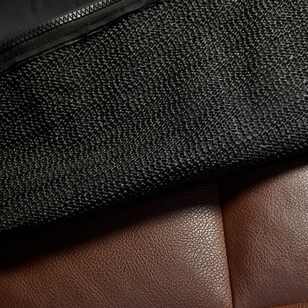 Premium waterproof pet seat cover designed for dogs and cats, featuring a non-slip bottom and a mesh screen for visibility.